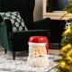 Glitzhome 16"H Christmas MGO SantaStool or Accent Table