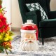 Glitzhome 16"H Christmas MGO SantaStool or Accent Table