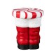Glitzhome 14.5"H Christmas MGO Peppermint Boot Stool or Accent Table