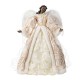 Glitzhome 24" H Faux Fur & PVC Christmas Elegant African American Angel Tree Topper