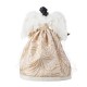 Glitzhome 24" H Faux Fur & PVC Christmas Elegant African American Angel Tree Topper