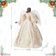 Glitzhome 24" H Faux Fur & PVC Christmas Elegant African American Angel Tree Topper