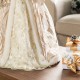 Glitzhome 24" H Faux Fur & PVC Christmas Elegant  Angel Tree Topper with Porcelain Face