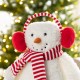 Glitzhome 17.75"H Christmas Fabric Standing Snowman