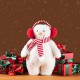 Glitzhome 17.75"H Christmas Fabric Standing Snowman