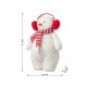 Glitzhome 17.75"H Christmas Fabric Standing Snowman