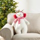 Glitzhome 17.75"H Christmas Fabric Standing Snowman