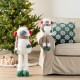 Glitzhome 21"H Christmas Fabric Yeti Shelf Sitter