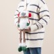 Glitzhome 21"H Christmas Fabric Yeti Shelf Sitter
