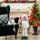 Glitzhome 29"/23.5"H Christmas Fabric Yeti With Telescoping Legs