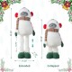 Glitzhome 29"/23.5"H Christmas Fabric Yeti With Telescoping Legs