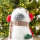 Glitzhome 29"/23.5"H Christmas Fabric Yeti With Telescoping Legs