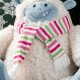 Glitzhome 21.75"H Christmas Fabric Yeti Shelf Sitter