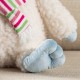 Glitzhome 21.75"H Christmas Fabric Yeti Shelf Sitter