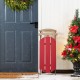 Glitzhome 34.25"H Wooden Christmas Red Sleigh Porch Decor