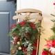 Glitzhome 34.25"H Wooden Christmas Red Sleigh Porch Decor