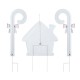 Glitzhome S/3 33"H Metal Christmas Gingerbread House and Candy Cane Yard Stake (KD)