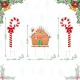 Glitzhome S/3 33"H Metal Christmas Gingerbread House and Candy Cane Yard Stake (KD)