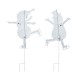 Glitzhome S/2 36"H Metal Christmas Skiing Snowmen Yard Stake(KD)