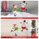 Glitzhome S/2 36"H Metal Christmas Skiing Snowmen Yard Stake(KD)