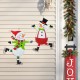 Glitzhome S/2 36"H Metal Christmas Skiing Snowmen Yard Stake(KD)