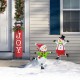 Glitzhome S/2 36"H Metal Christmas Skiing Snowmen Yard Stake(KD)