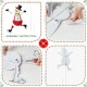 Glitzhome S/2 36"H Metal Christmas Skiing Snowmen Yard Stake(KD)