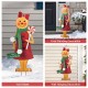 Glitzhome 36"H Metal Christmas Gingerbread Man Yard Stake(KD)