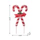 Glitzhome 30"H Metal Christmas Candy Cane Yard Stake(KD)