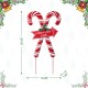 Glitzhome 30"H Metal Christmas Candy Cane Yard Stake(KD)