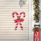 Glitzhome 30"H Metal Christmas Candy Cane Yard Stake(KD)