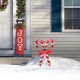Glitzhome 30"H Metal Christmas Candy Cane Yard Stake(KD)