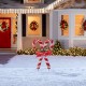 Glitzhome 30"H Metal Christmas Candy Cane Yard Stake(KD)
