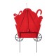 Glitzhome 24"H Metal Christmas Dog and Gift Cart Yard Stake(KD)