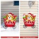 Glitzhome 24"H Metal Christmas Dog and Gift Cart Yard Stake(KD)