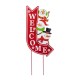 Glitzhome 35.75"H Metal Christmas Snowmen Arrow Welcome Yard Stake(KD)
