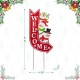 Glitzhome 35.75"H Metal Christmas Snowmen Arrow Welcome Yard Stake(KD)