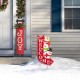 Glitzhome 35.75"H Metal Christmas Snowmen Arrow Welcome Yard Stake(KD)