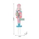 Glitzhome 36"H Metal Christmas Pink Nutcracker Yard Stake(KD)