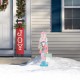 Glitzhome 36"H Metal Christmas Pink Nutcracker Yard Stake(KD)
