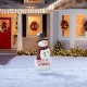 Glitzhome 36"H Lighted Metal Christmas Let it Snow Snowman w/colorful bulbs  Yard Stake(KD)