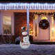 Glitzhome 36"H Lighted Metal Christmas Let it Snow Snowman w/colorful bulbs  Yard Stake(KD)