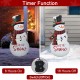 Glitzhome 36"H Lighted Metal Christmas Let it Snow Snowman w/colorful bulbs  Yard Stake(KD)