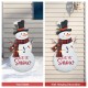 Glitzhome 36"H Lighted Metal Christmas Let it Snow Snowman w/colorful bulbs  Yard Stake(KD)