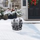Glitzhome 30"H Christmas Metal Silhouette Snowman Family Yard Stake or Wall Décor(KD,Two Function)