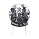 Glitzhome 30"H Christmas Metal Silhouette Snowman Family Yard Stake or Wall Décor(KD,Two Function)