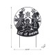 Glitzhome 30"H Christmas Metal Silhouette Snowman Family Yard Stake or Wall Décor(KD,Two Function)