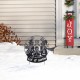 Glitzhome 30"H Christmas Metal Silhouette Snowman Family Yard Stake or Wall Décor(KD,Two Function)