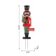 Glitzhome 36"H Christmas Metal African Nutcracker Yardstake (KD)