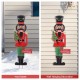 Glitzhome 36"H Christmas Metal African Nutcracker Yardstake (KD)